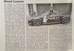 Zeitungs Artikel Minett Customs